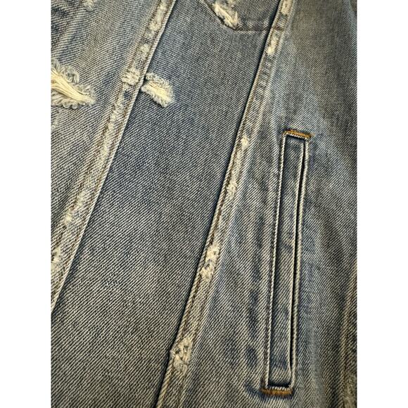 EUC Amiri Swarovski Palm Tree Trucker Denim Jacket - Picture 9 of 15